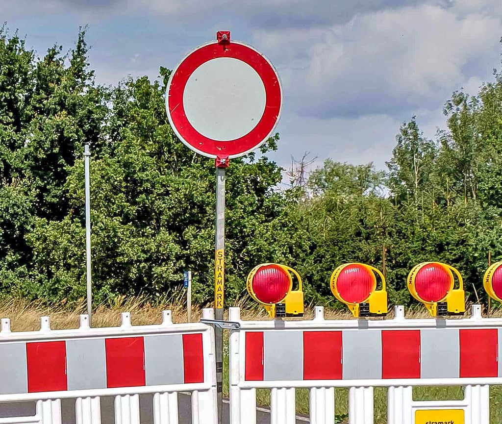 Straßensperrung im Kreis Wittenberg