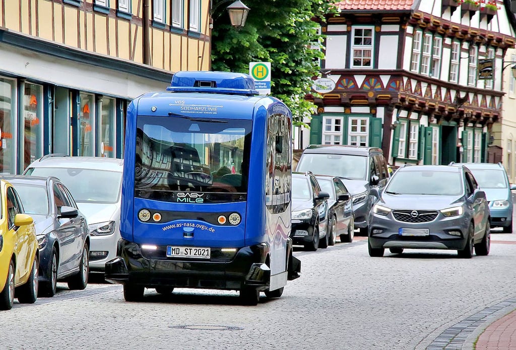 Der Testbetrieb des automatisiert fahrenden Shuttlebusses hat Stolberg im vergangenen Jahr viel Aufmerksamkeit beschert.