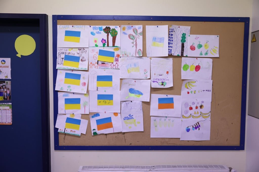 An dieser Schule sind zwei Klassen einer Deutsch-Ukrainischen Begegnungsschule eingerichtet worden.