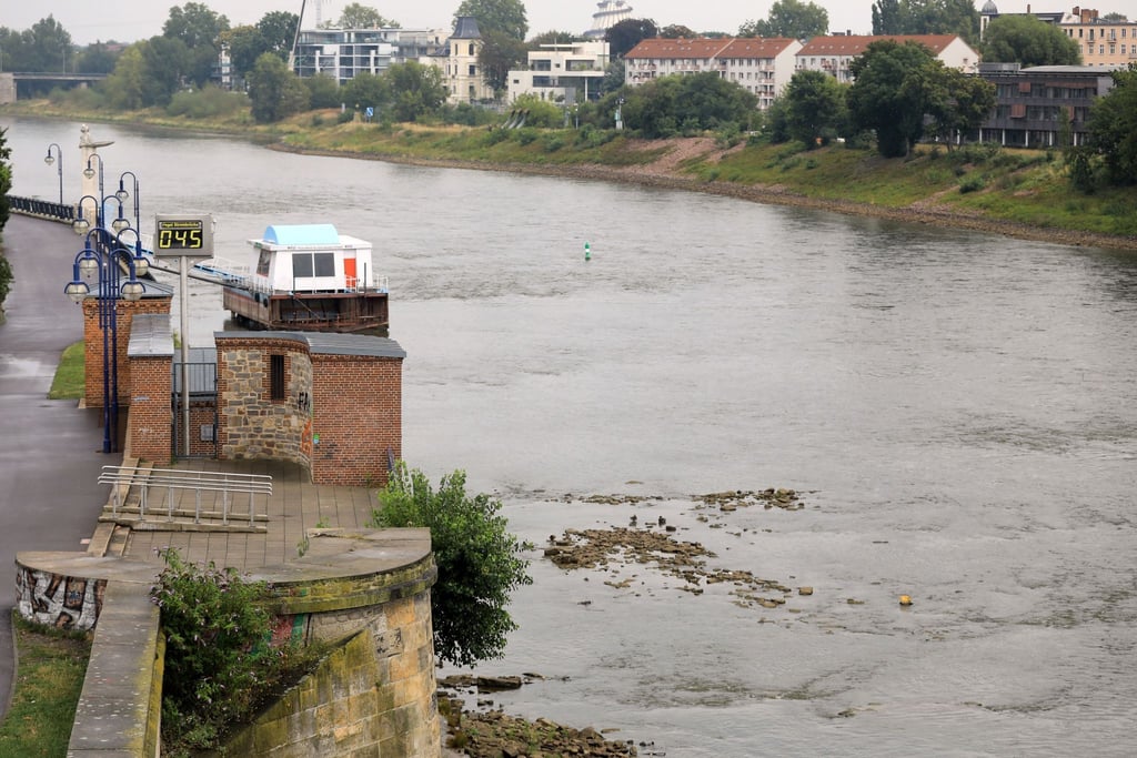 Der Elbe-Pegel zeigt 45 Zentimeter.