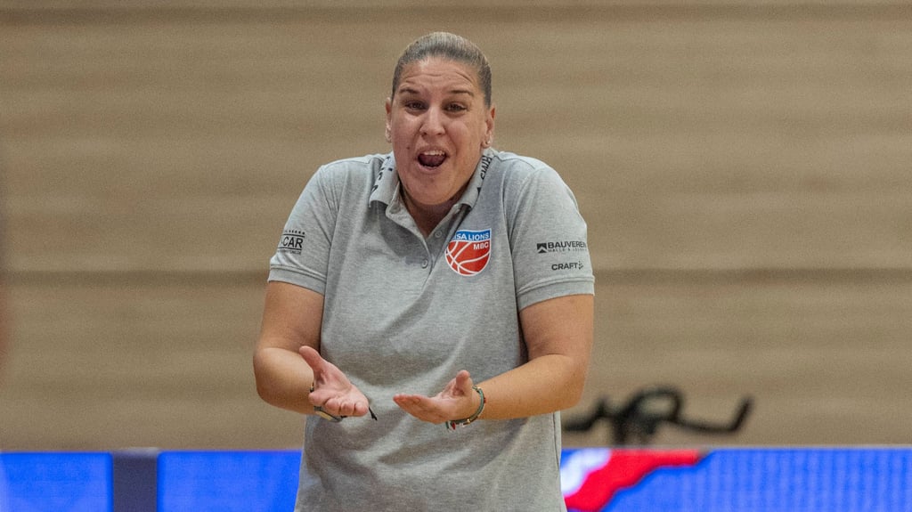 Lions-Trainerin Katerina Hatzidaki erlebte in Nördlingen eine ganz schwache erste Hälfte ihres Teams.