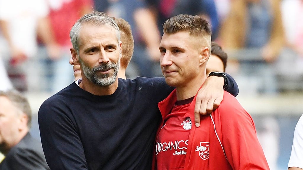 Dankbar über das Engagement von Didi Mateschitz: Marco Rose und Willi Orban.