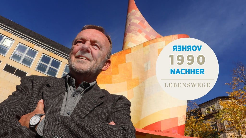 Mit dem Fahnenmonument am Hansering verbinden sich für den Politiker Bernhard Bönisch Erinnerungen an die Wendezeit in Halle. 