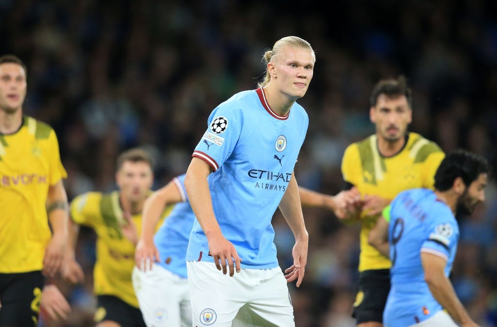 Wechselte im Sommer 2022 von Borussia Dortmund zu Manchester City: Weltklasse-Stürmer Erling Haaland.