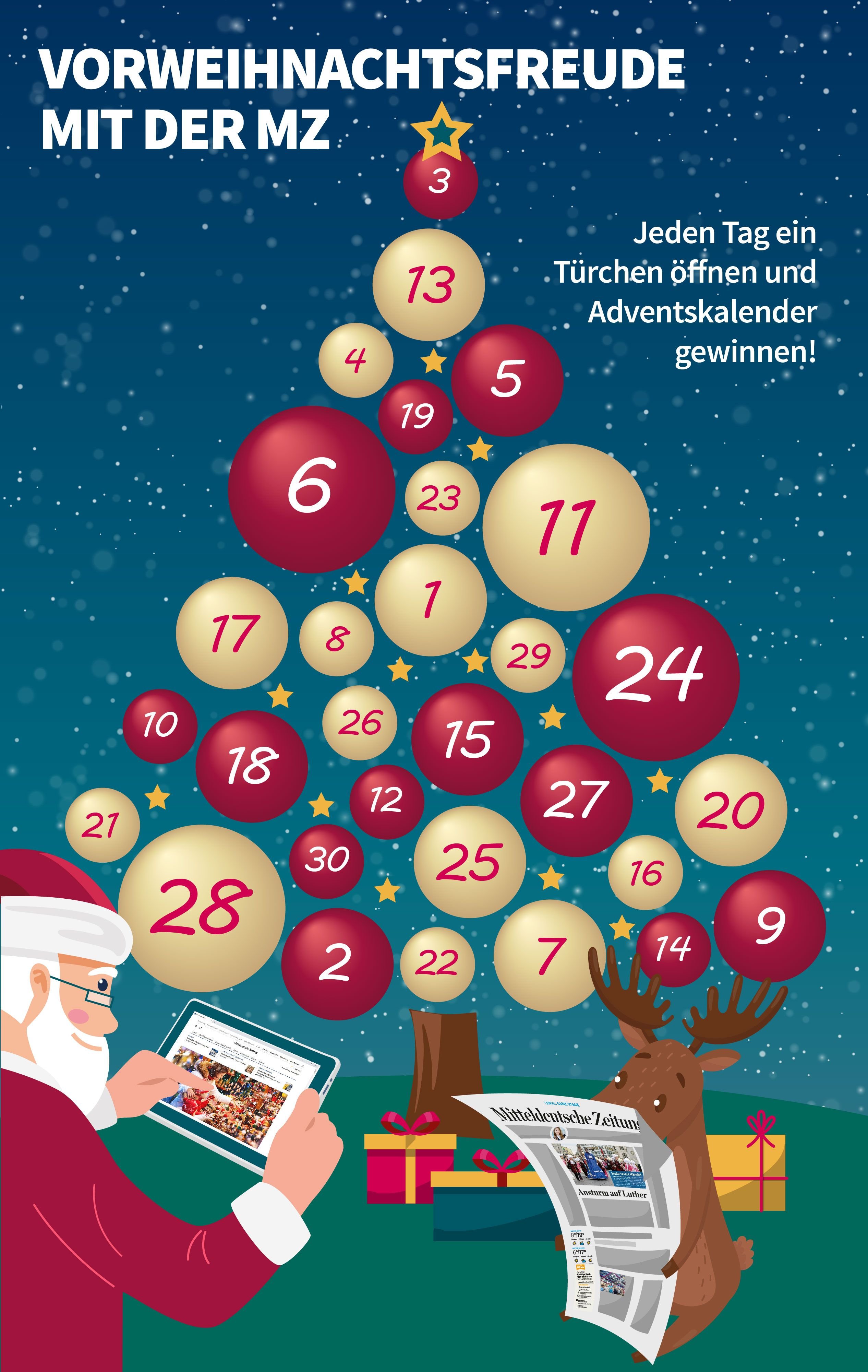 Adventskalender Gewinnspiel: Weihnachtskalender Mit Der MZ Gewinnen!