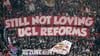 Fans von RB Leipzig machten sich gegen Reformen stark.