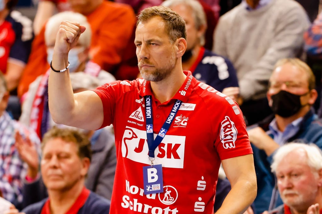 Die Mannschaft von Flensburgs Trainer Maik Machulla kann sich über den Einzug ins Achtelfinale des DHB-Pokals freuen.