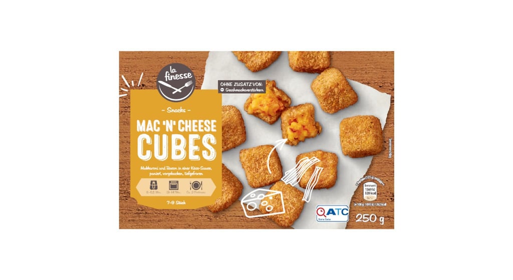 Das das bei Aldi Nord verkaufte Käse-Fertiggericht „Mac 'n' Cheese Cubes 250 Gramm“ könnte Plastikteile enthalten. Das Produkt wurde nun zurückgerufen.