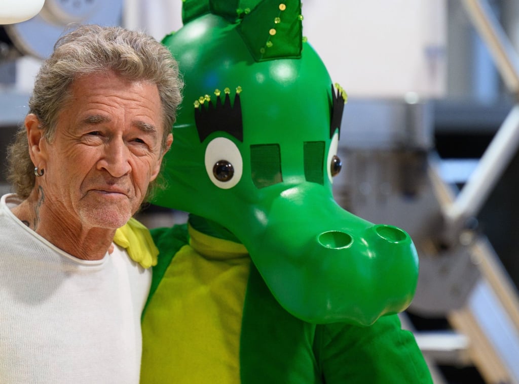 Sänger Peter Maffay neben dem Drachen Tabaluga.