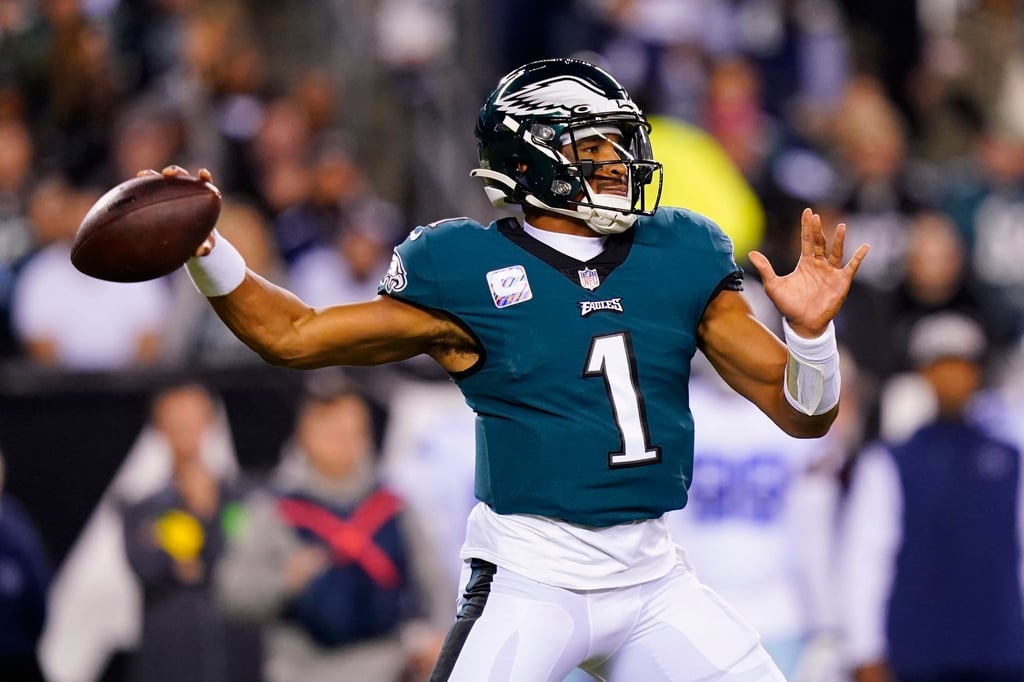 Jalen Hurts von den Philadelphia Eagles in Aktion.