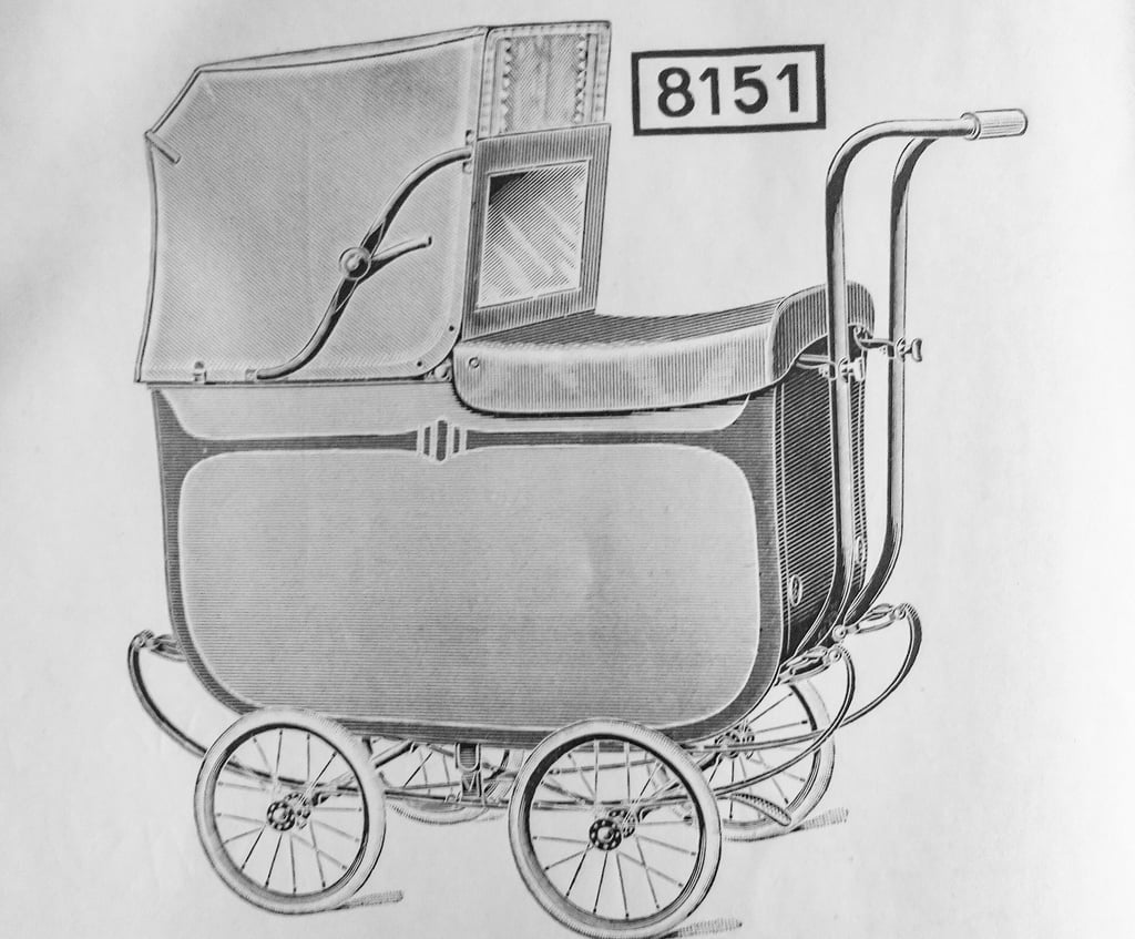Gesundheitsförderung stand im Vordergrund: Opel-Kinderwagen mit eingebauter Lüftungsanlage aus dem Katalog von 1932.