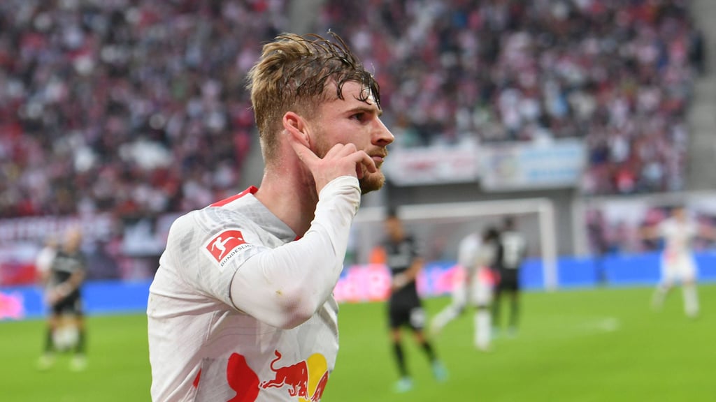 Ich kann Euch nicht hören: Timo Werner nach dem 2:0.
