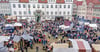 Ein vertrautes Bild jährlich zum Reformationsfest: das mittelalterliche Spektakel auf dem Wittenberger Markt. 