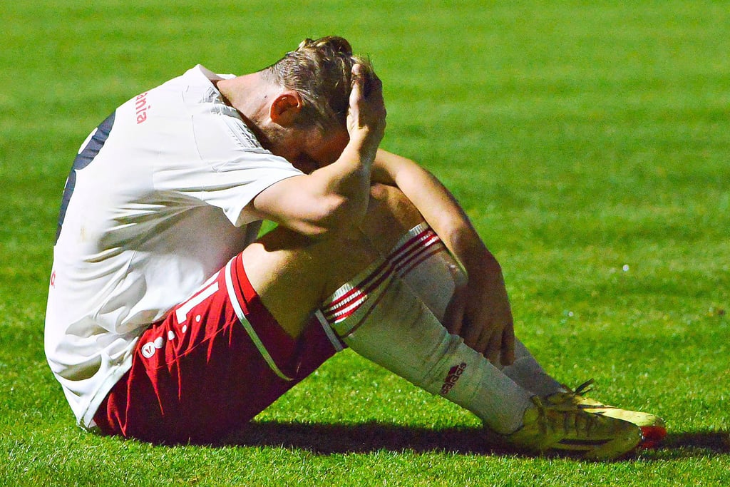 Germanias Routinier Justin Eilers war nach dem Abpfiff, wie seine Teamkollegen, enttäuscht, dass die Halberstädter beim BFC nichts mitnehmen konnten. Der VfB war ziemlich nah dran.
