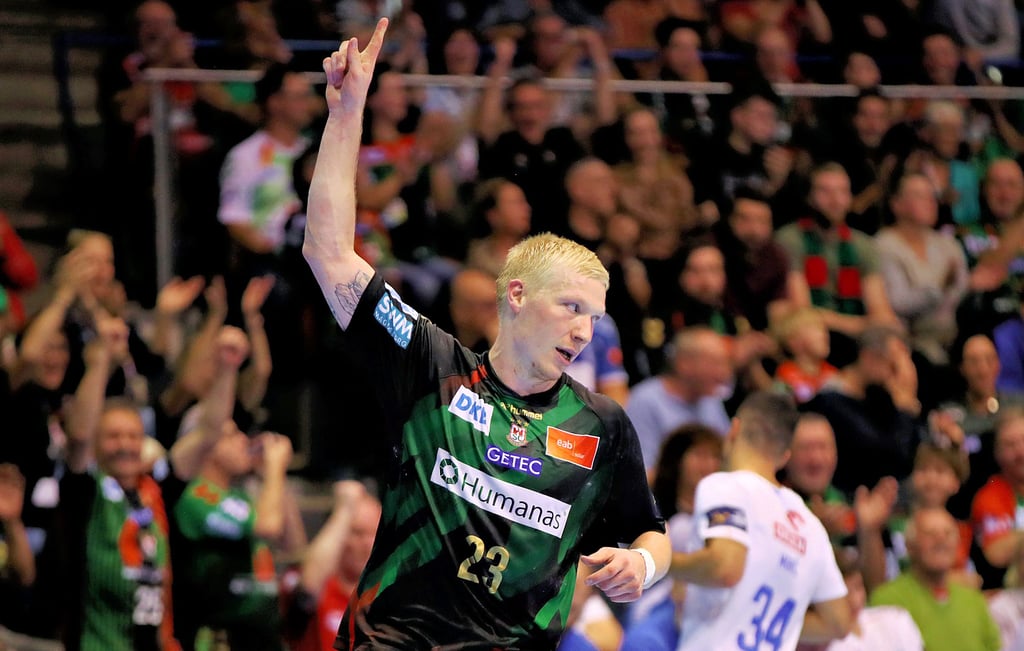 Magnus Saugstrup will in seiner dänischen Heimat – wie hier gegen Wisla Plock – nach einem Sieg in der Champions League jubeln.