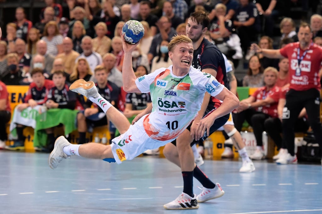 Setzte sich mit Magdeburg im Derby gegen Leipzig durch: Gisli Kristjansson.