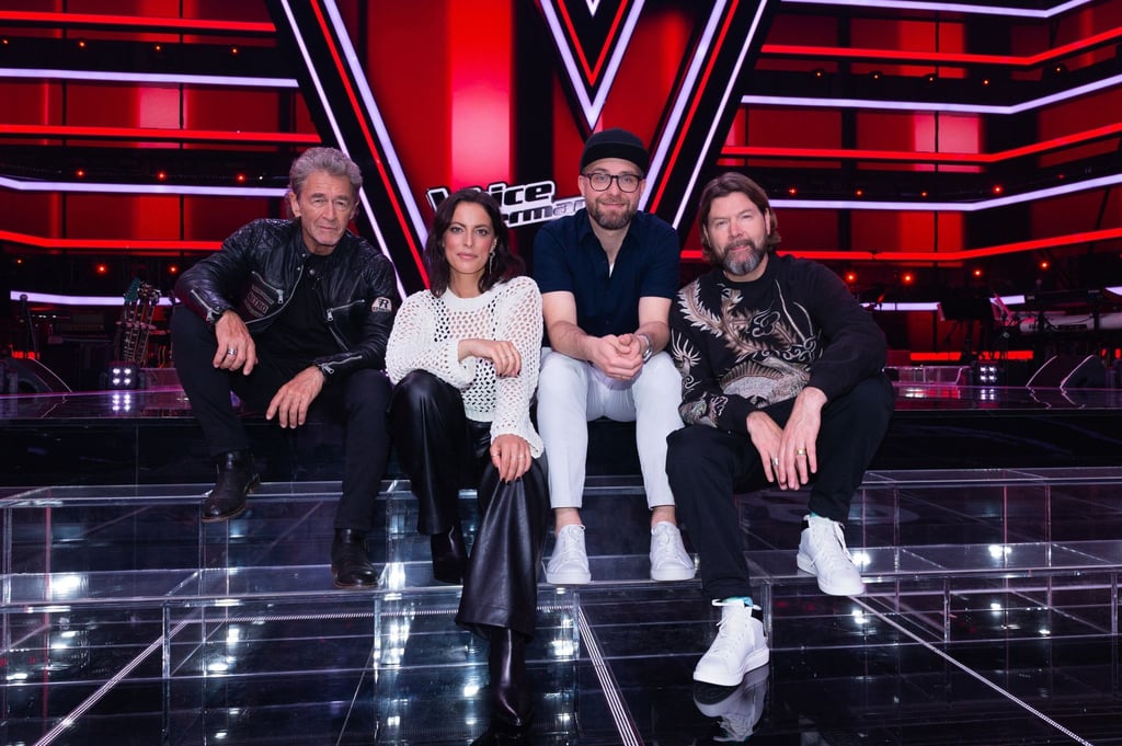 Peter Maffay (l-r), Stefanie Kloß, Mark Forster und Rea Garvey sind die Coaches der 12. Staffel von "The Voice of Germany".