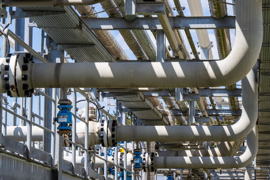 Ein Gasspeicher bei München.