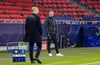 Waren Gegner im Champions-League-Achtelfinale: City-Trainer Guardiola, Gladbach-Coach Rose