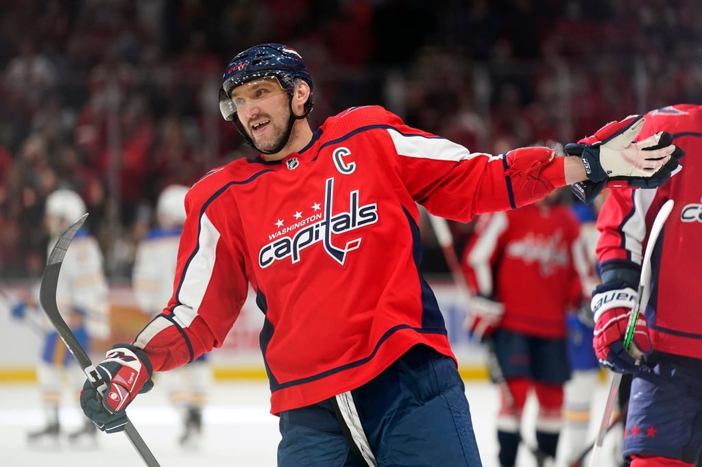 Alexander Owetschkin von den Washington Capitals jubelt nach einem Tor