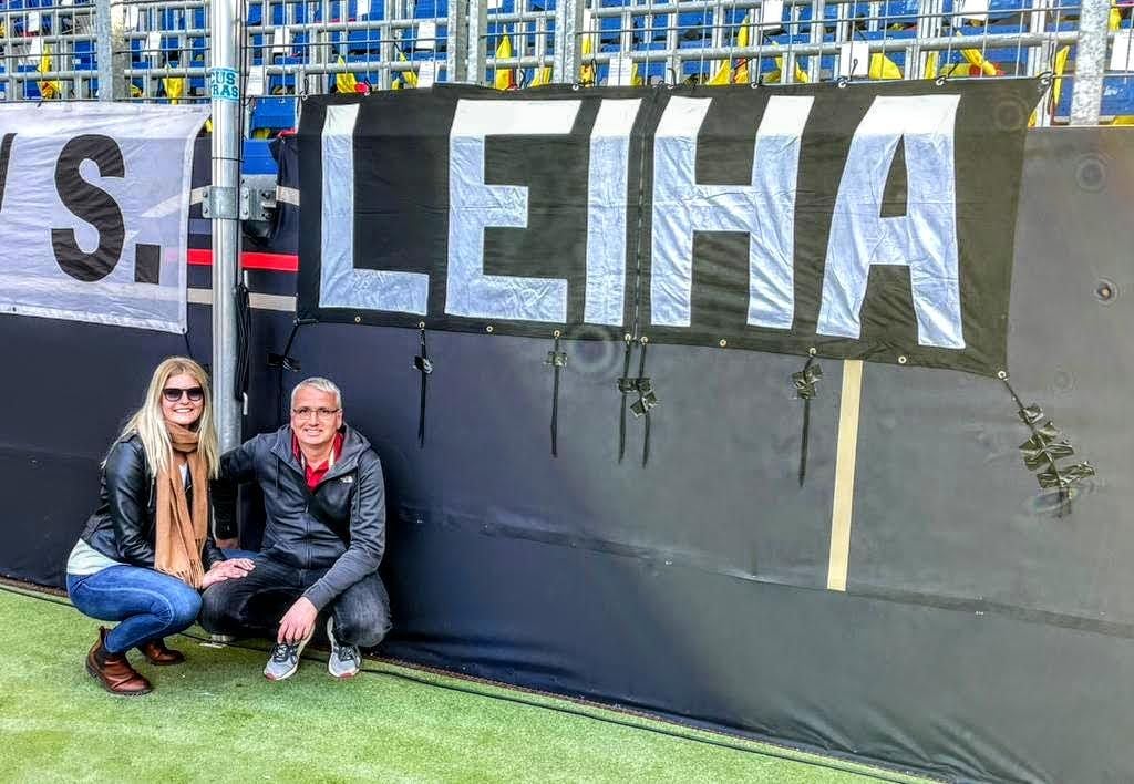 Jörg Härzer und seine Tochter Lea sind Stammgäste bei der Nationalelf.
