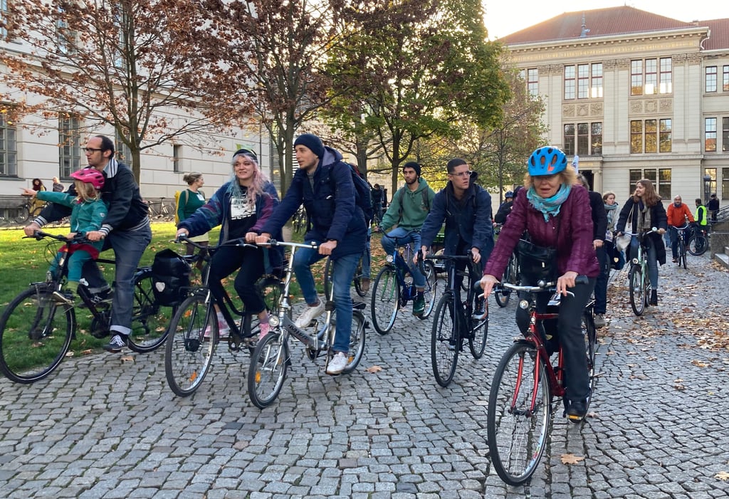 Fahrraddemonstration Fridays for future