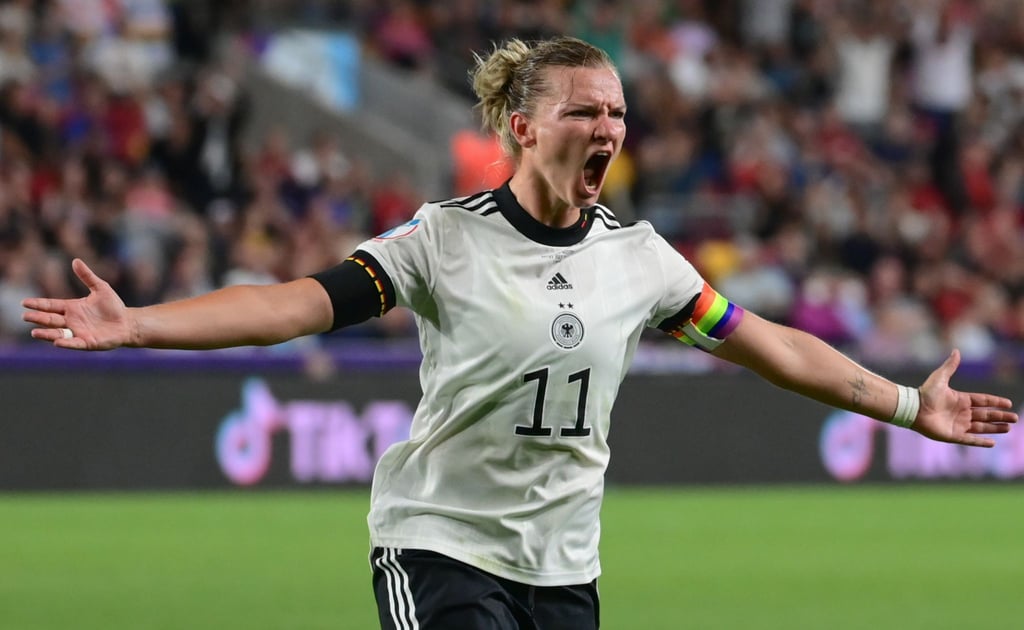 Deutschlands Alexandra Popp beim Torjubel.