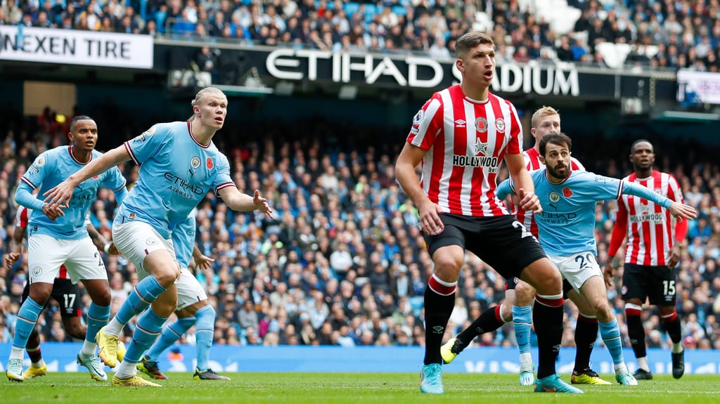 Vitaly Janelt gewann mit Brentford gegen Manchester City.