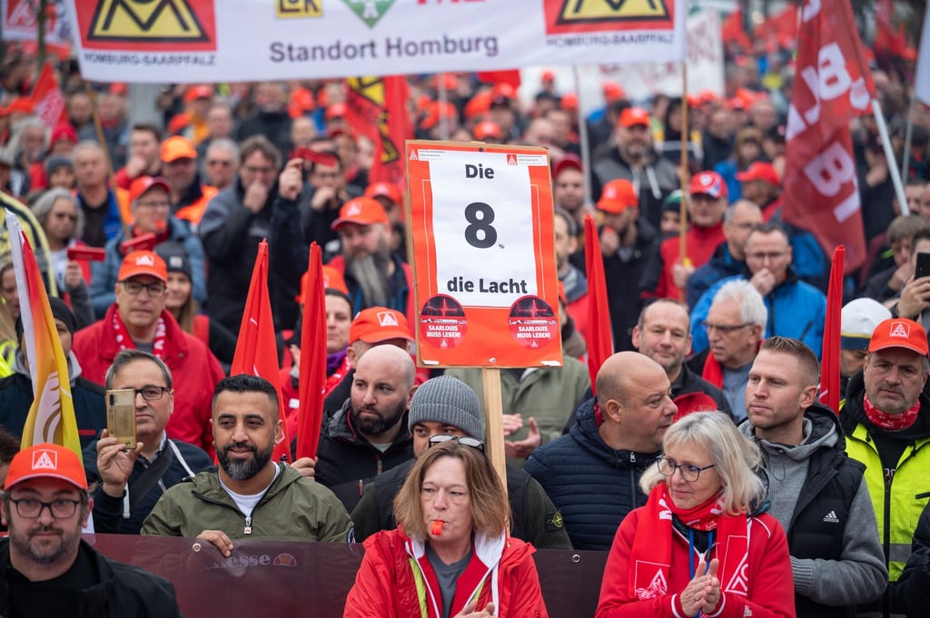 Warnstreik am Donnerstag in Saarbrücken.