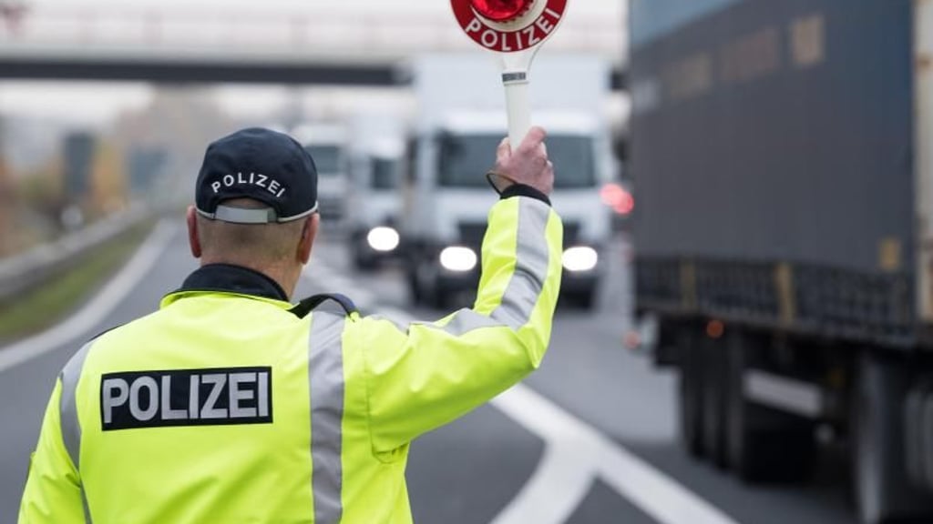 Eine Polizeikontrolle.