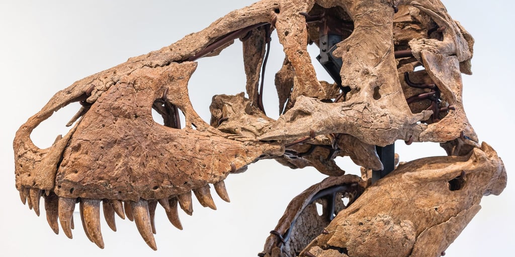 Der Tyrannosaurus-Schädel könnte bei einer Auktion in New York bis zu 20 Millionen US-Dollar einbringen.