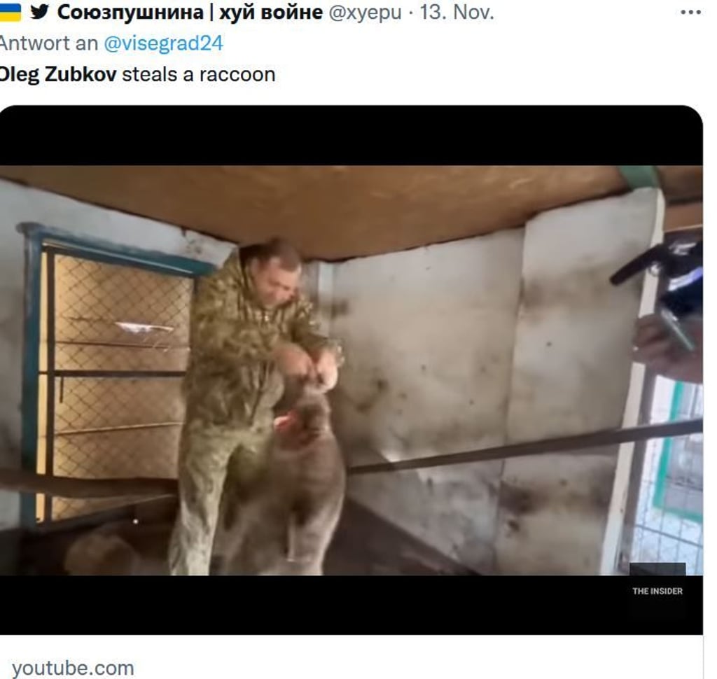 Auf Youtube und Twitter ist Oleg der "Racoon Rapist".