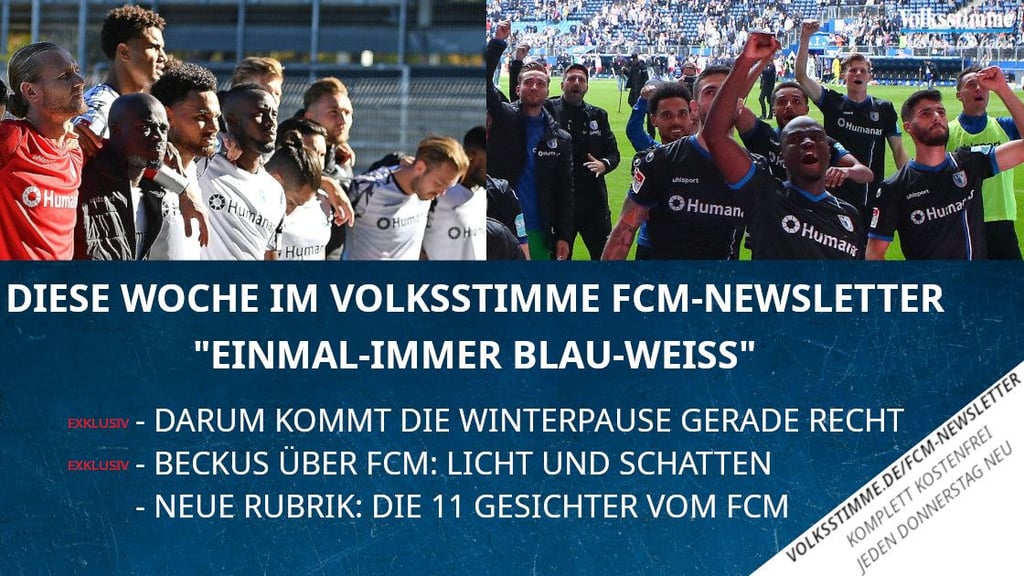 Das erwartet Abonnenten des Volksstimme FCM-Newsletters "Einmal-Immer Blau-Weiß" am 17. November. Der 1. FC Magdeburg in Winterpause.