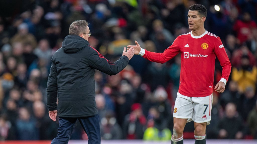 Ralf Rangnick und Cristiano Ronaldo hatte bei ManU kein einfaches Verhältnis.