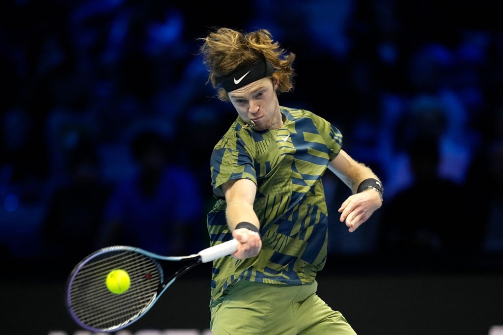 Der Russe Andrej Rubljow gewann seinen Auftakt bei den ATP-Finals.
