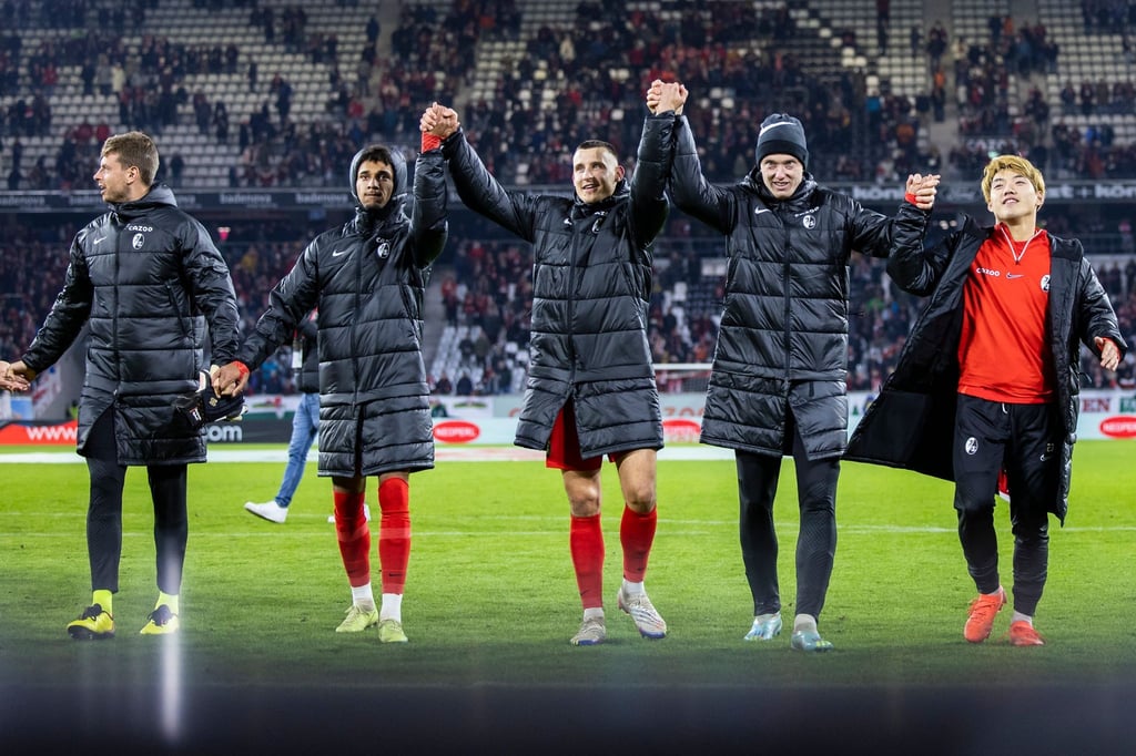 Feierstimmung im Breisgau: Der SC Freiburg überwintert auf dem zweiten Tabellenplatz.