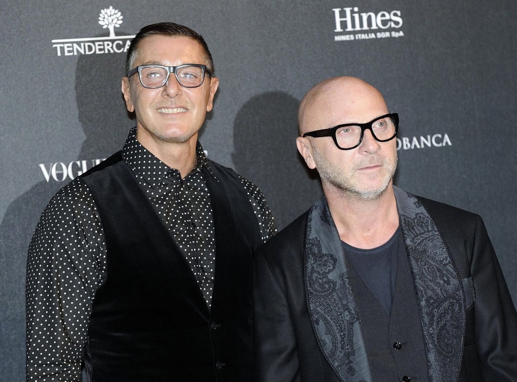 Die italienischen Modedesigner Stefano Gabbana (l) und Domenico Dolce 2014 in Mailand.