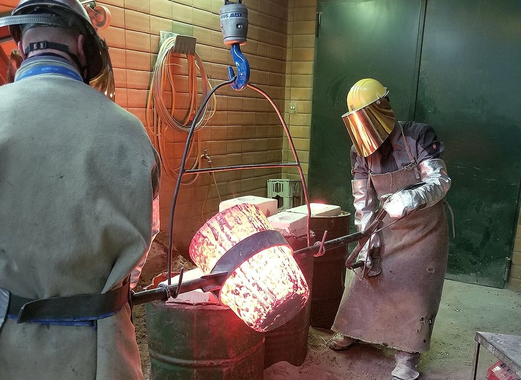 In der Bildgießerei Wittkamp in Elmenhorst wird derzeit die Bronze-Figurengruppe für Stendal gegossen.