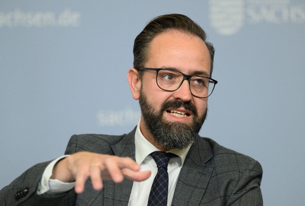 Sebastian Gemkow (CDU), Wissenschaftsminister von Sachsen, spricht.