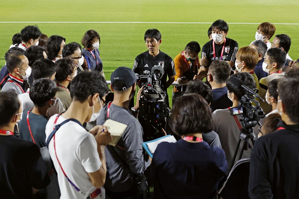 Japans Fußball-Nationaltrainer Hajime Moriyasu tritt mit seiner Mannschaft am Mittwoch gegen Deutschland an.