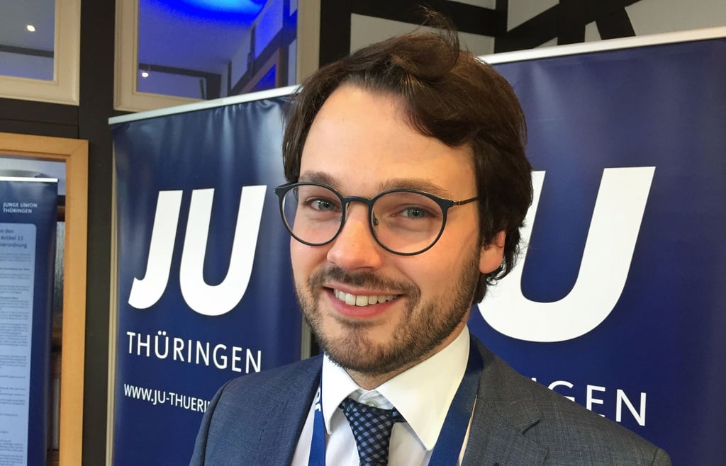 Cornelius Golembiewski beim Landestag der Jungen Union im Schützenhaus Bürgel.