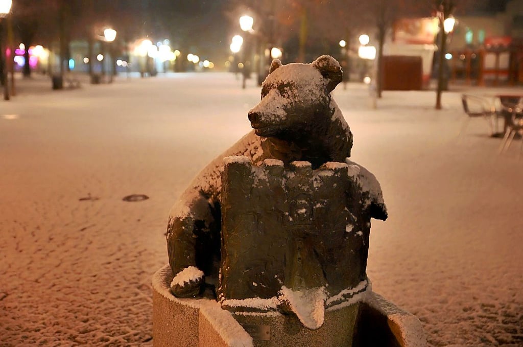 Der Wintereinbruch in Bernburg sorgte für eine weiße Decke in der Innenstadt.