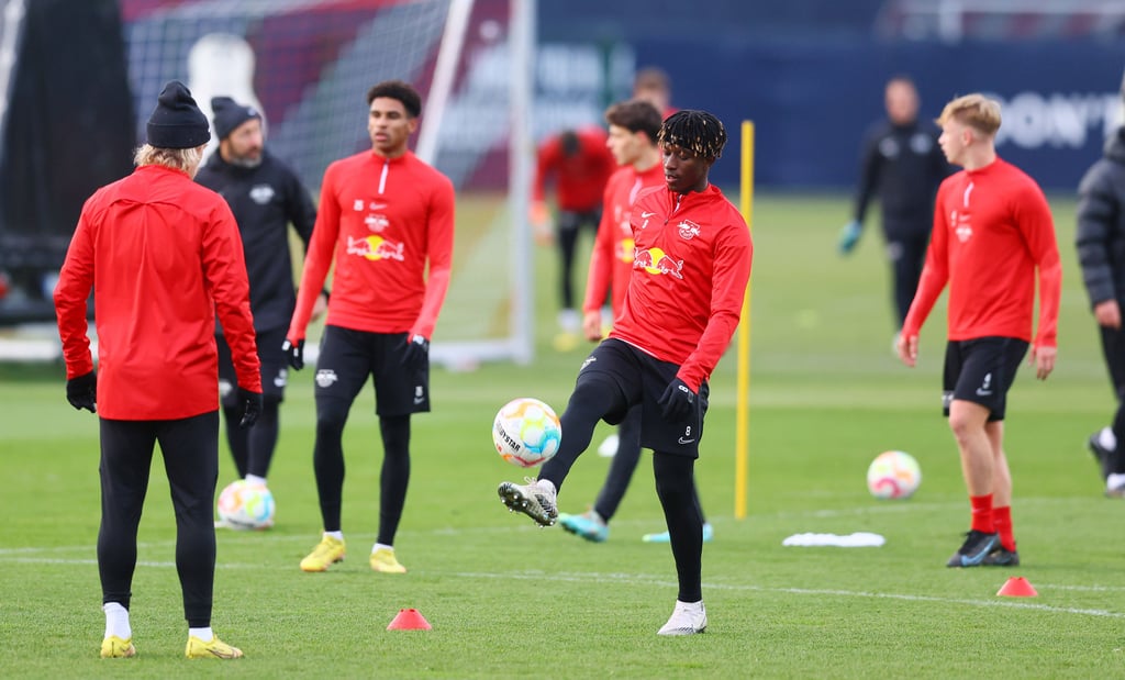 Emil Forsberg war einer der Profis, die am Dienstag trainierten.