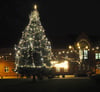 Der Weihnachtsbaum wird auch zum Weinachtsmarkt leuchten - mit LED-Lampen, jeweils  von 17 bis 22 Uhr.  
