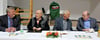 Der amtierende Bürgermeister Matthias Günther (l.) und seine drei Amtsvorgänger Hartmut Glöckner, Bernhard Horn und Wolfgang Bernicke (v.l.). 