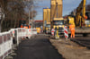 Die Bauarbeiten am Böllberger Weg schreiten voran. Am 28. November soll ein neuer Abschnitt für die Straßenbahn freigegeben werden.