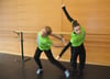 Joshua Hunt und Chiara Amato proben im Ballettsaal des Magdeburger Opernhauses am Universitätsplatz an den Choreografien. 