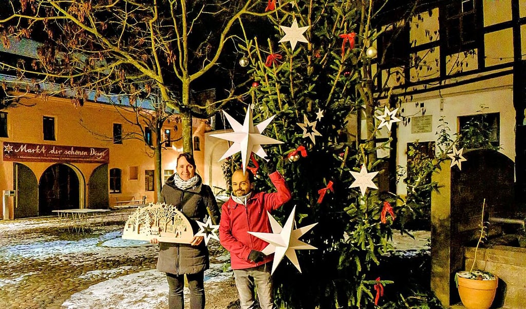 Silvia Topanka-Freihube und Bertram Freihube kündigen einen weiteren Markt der Schönen Dinge in Wittenberg an.