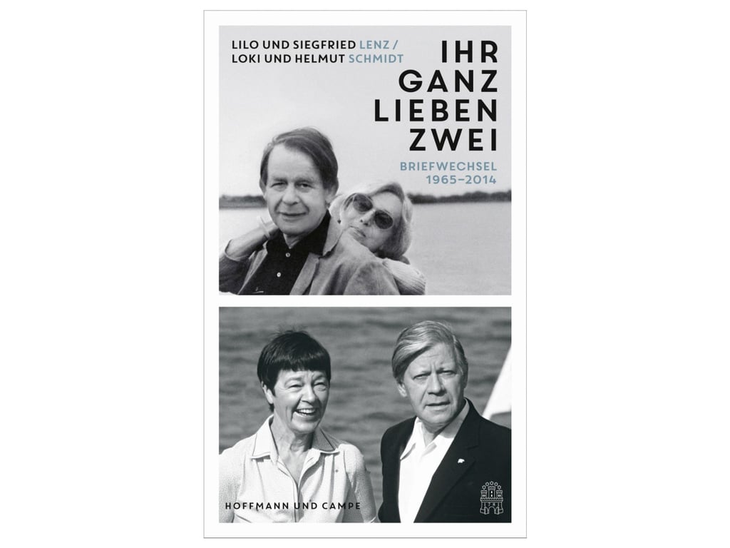 Das Cover des Buches „Ihr ganz lieben Zwei. Briefwechsel“ von Loki und Helmut Schmidt sowie Liselotte und Siegfried Lenz.
