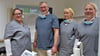 Er ist angekommen in seiner Praxis in Benneckenstein: Zahnarzt Mirco Jogschiess wird von den Mitarbeiterinnen Josephine Schmidt, Kerstin Zapf und Nina Vieten (von links) unterstützt. 